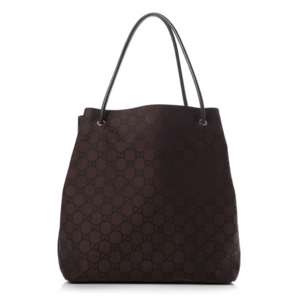 GUCCI Nylon Monogram Gifford Tote Brown - Picture 2 of 12